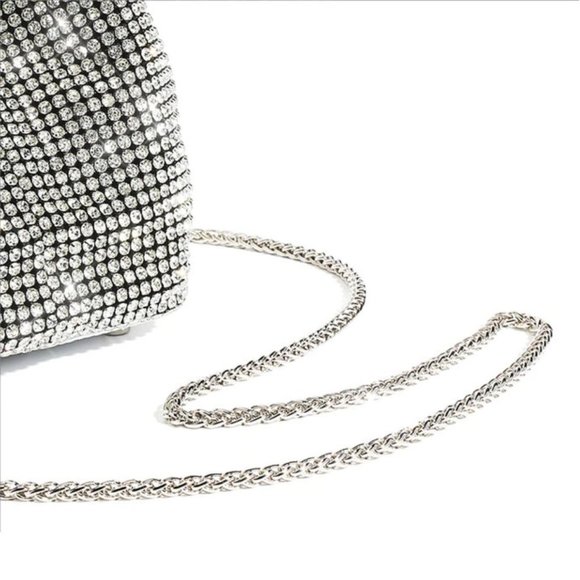 NEW Sparkling Bling SwarovskI Crystal Rhinestone Bucket Bag Shoulder Purse +Gift - Picture 6 of 7